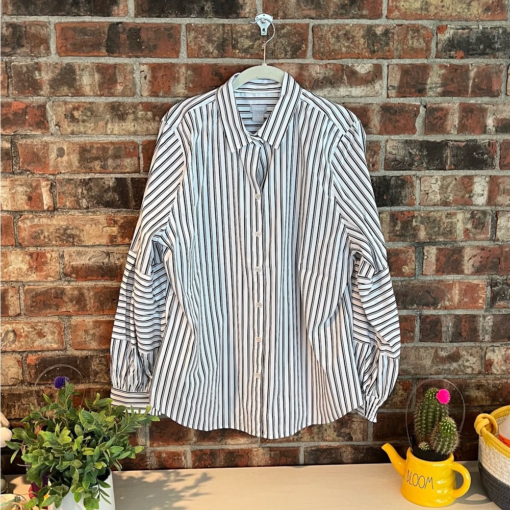 Chicos striped poet blouse